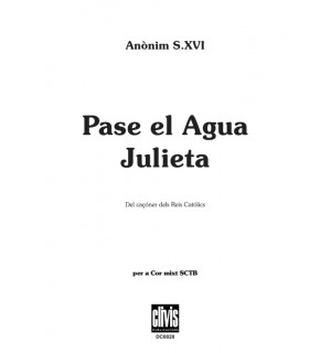 Pase el Agua Julieta/ Edició Digital