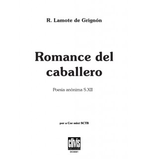 Romance del Caballero/ Edició Digital