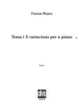 Tema i 5 Variacions per a Piano